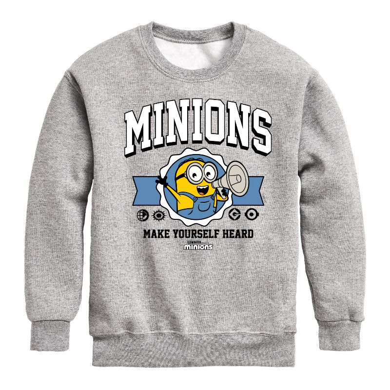 Boys' - Despicable Me Minions - Make Yourself Heard Graphic Long Sleeve Fleece Sweatshirt