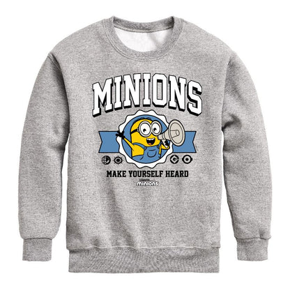Boys' - Despicable Me Minions - Make Yourself Heard Graphic Long Sleeve Fleece Sweatshirt