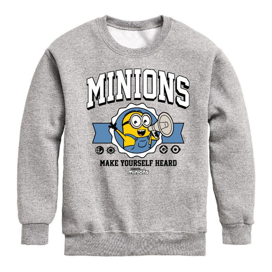Boys' - Despicable Me Minions - Make Yourself Heard Graphic Long Sleeve Fleece Sweatshirt
