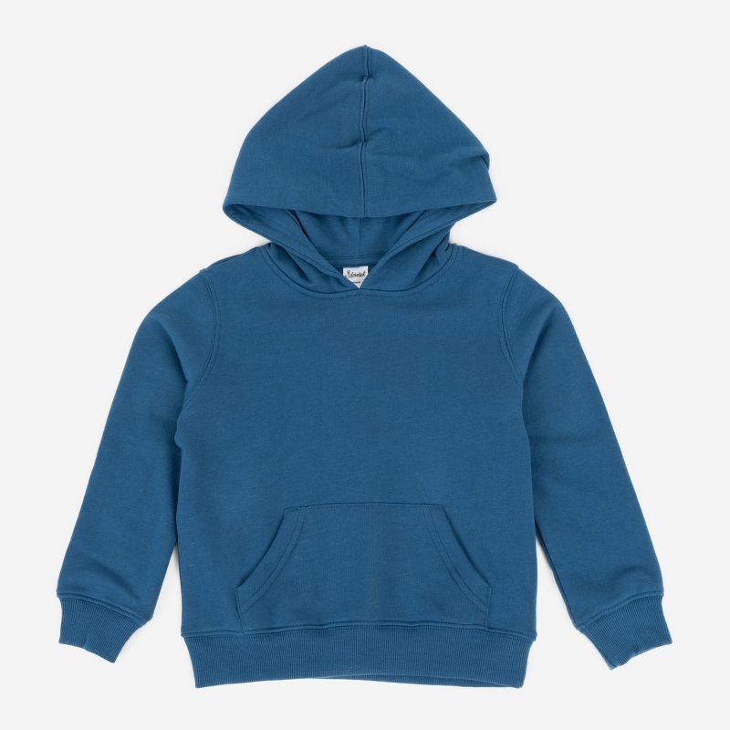 Leveret Kids Hooded Sweatshirt - Kids Hoodie Pullover Sweatshirt- With Kangaroo Pocket  - Boho Solid Color