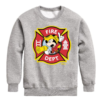 Boys' - Disney - Firefighter Mickey Graphic Long Sleeve Fleece Sweatshirt