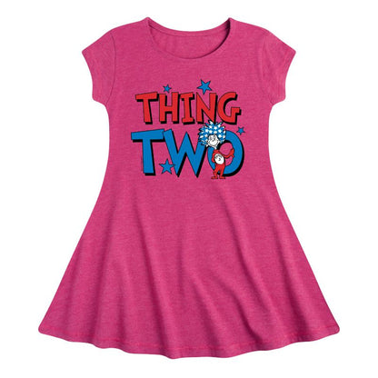 فستان أميريكان ثينغ تو فيت آند فلاير بأكمام قصيرة للبنات - دكتور سوس