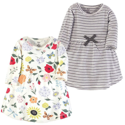 Luvable Friends Touched by Nature Long-Sleeve Dresses 2pk