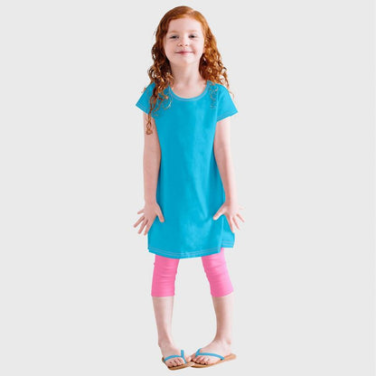 City Threads Soft Knit Jersey Girls Cap Sleeve Dress - USA-Made