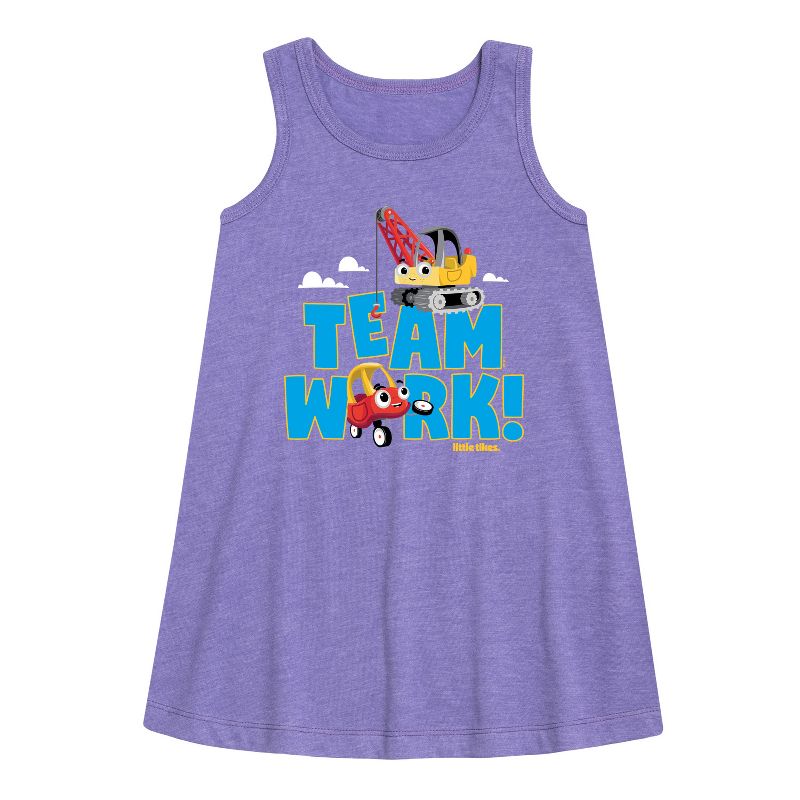 Girls' - Little Tikes - Teamwork Makes the Dream Work Graphic Sleeveless Aline Dress