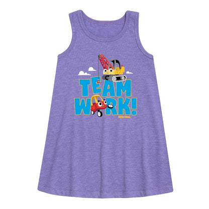 Girls' - Little Tikes - Teamwork Makes the Dream Work Graphic Sleeveless Aline Dress