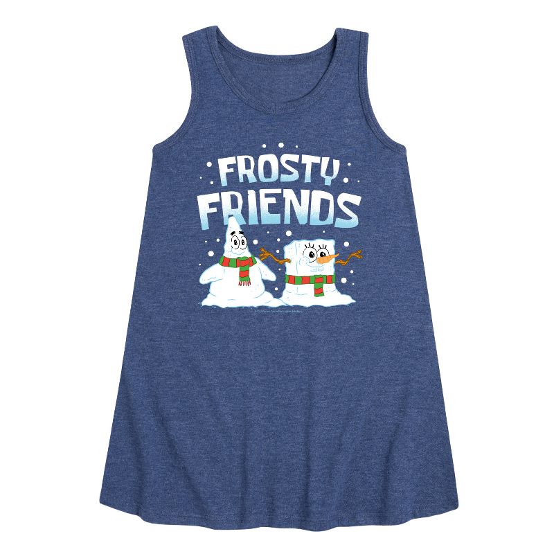 Girls' - SpongeBob SquarePants - Frosty Friends Graphic Sleeveless Aline Dress