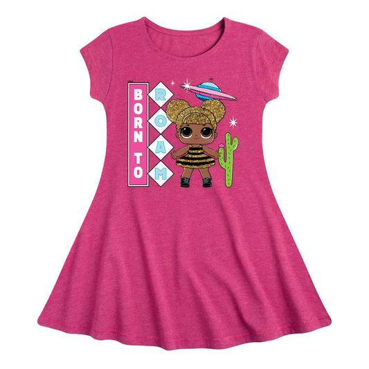 Girls' - LOL Surprise! - Queen Bee is Born to Roam Fit & Flair Cap Sleeve Dress