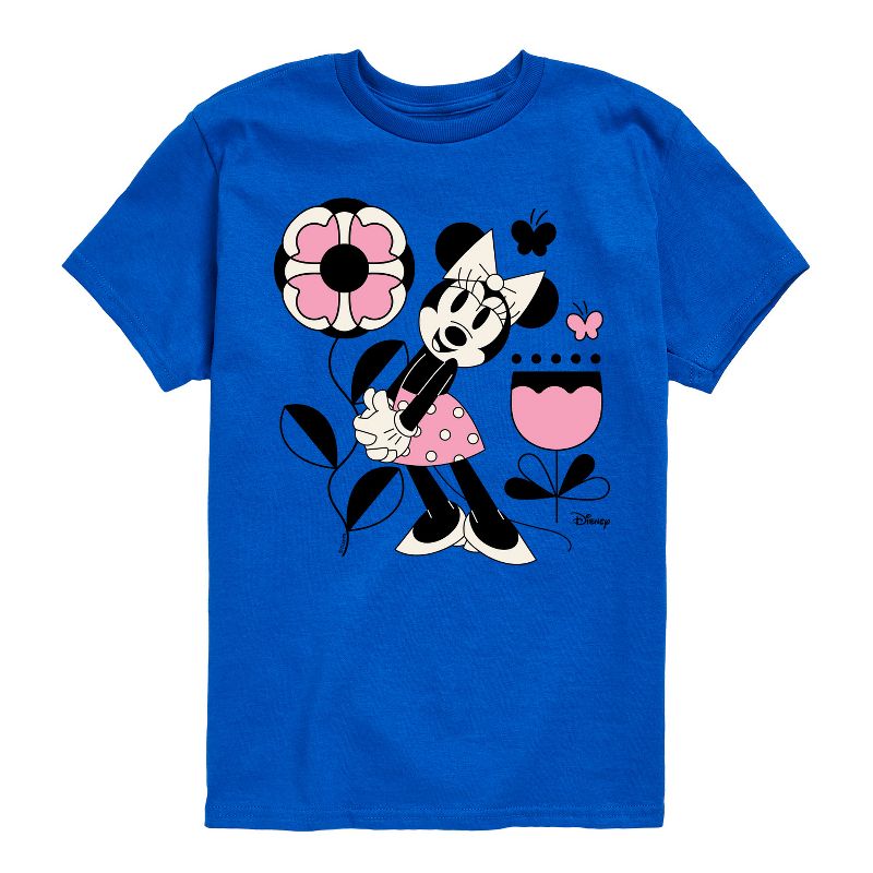 Boys' - Disney - Minnie Mouse with Flowers & Butterflies Short Sleeve Graphic T-Shirt
