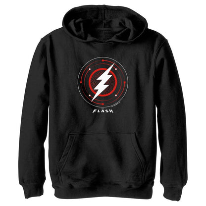 Boy's The Flash White Lightning Bolt Stamp Pull Over Hoodie
