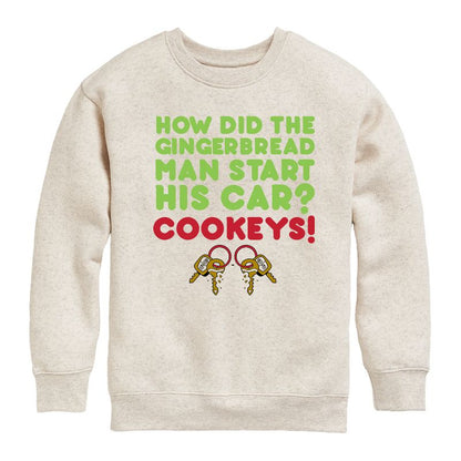Boys' - Instant Message - Cookeys Christmas Graphic Long Sleeve Fleece Sweatshirt