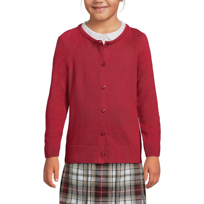 Lands' End School Uniform Kids Cotton Modal Cardigan Sweater