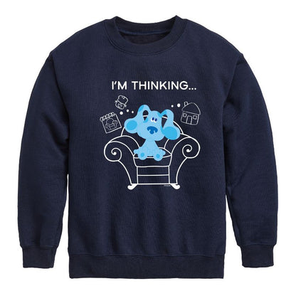 Boys' - Blue's Clues & You! - Blue's Thinking Chair Graphic Long Sleeve Fleece Sweatshirt