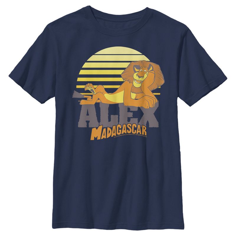 Boy's Madagascar Alex The Lion Character Name T-Shirt