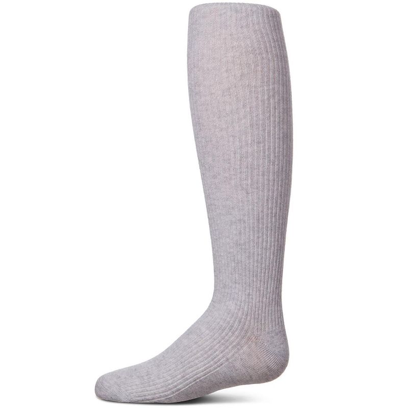 Memoi Girls' Thin Ribbed Cotton Tights