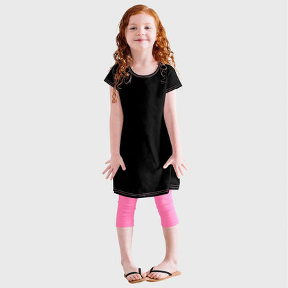 City Threads Soft Knit Jersey Girls Cap Sleeve Dress - USA-Made