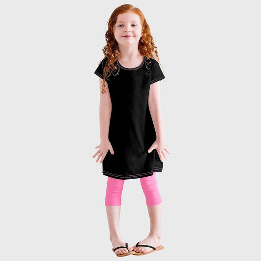City Threads Soft Knit Jersey Girls Cap Sleeve Dress - USA-Made