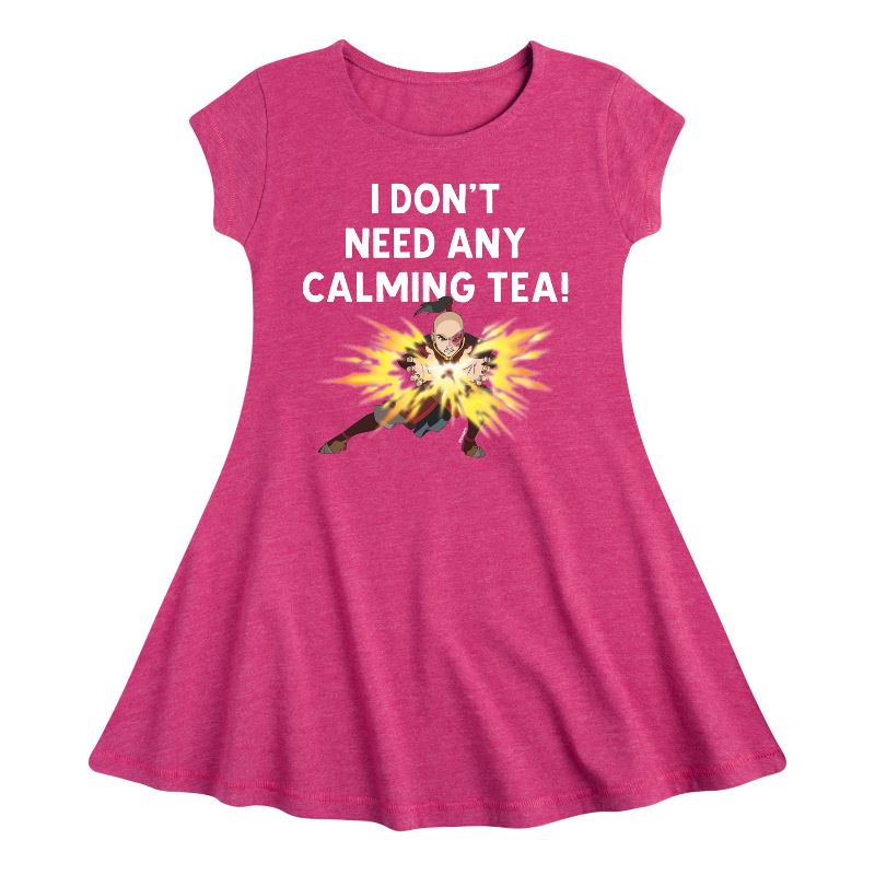 Girls' - Avatar: The Last Airbender - Zuko Calming Tea Fit & Flair Cap Sleeve Dress