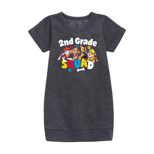 Girls' - Paw Patrol - Squad Second Grade Graphic Short Sleeve Fleece Dress
