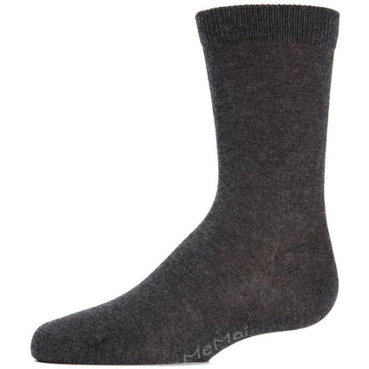 Memoi Kids' Basic Cotton Blend Crew Socks