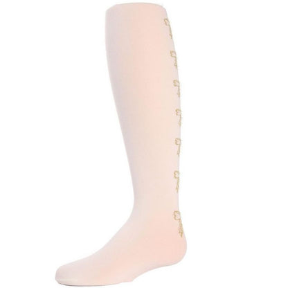 Memoi Bows in the Back Opaque Girls Tights