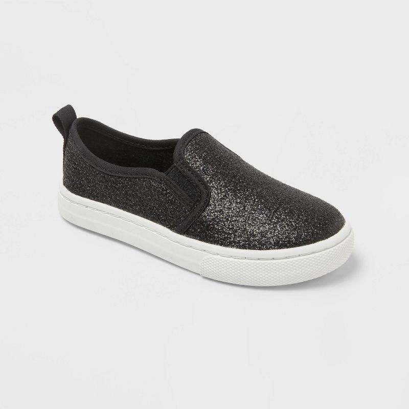 Toddler Yana Slip-On Glitter Sneakers - Cat & Jack™ Black