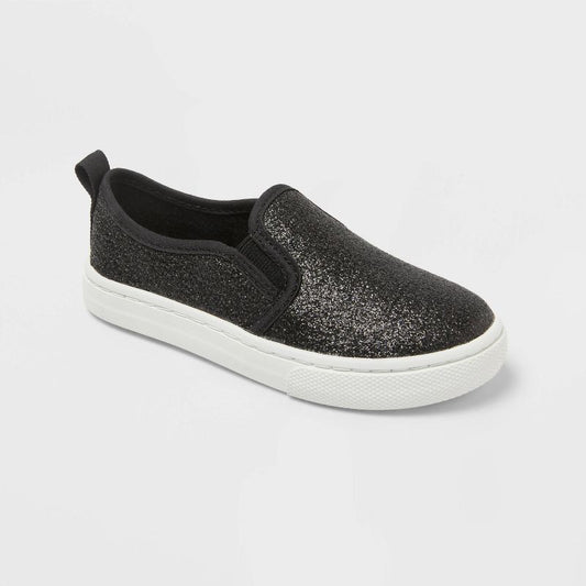 Toddler Yana Slip-On Glitter Sneakers - Cat & Jack™ Black