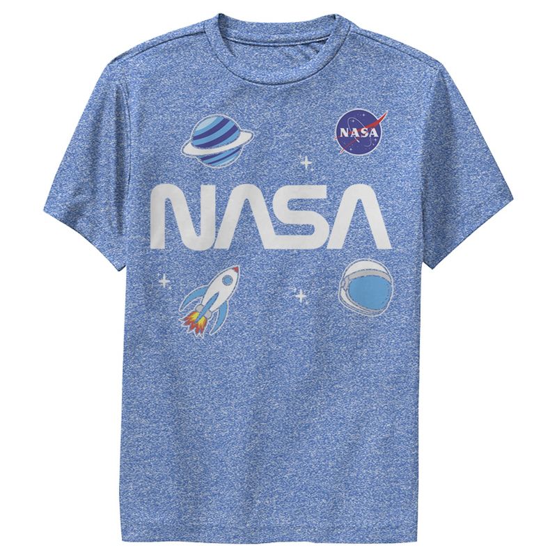 Boy's NASA Logo Space Emoticon Performance Tee