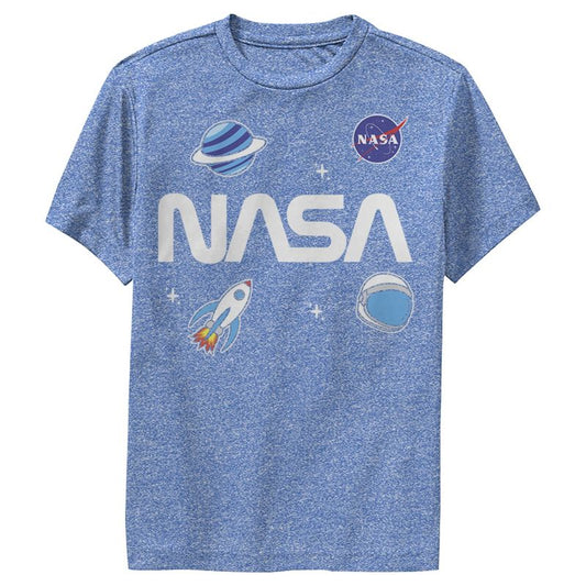 Boy's NASA Logo Space Emoticon Performance Tee