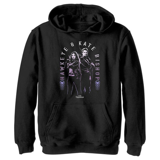 Boy's Marvel Hawkeye Kate Bishop and Hawkeye Pull Over Hoodie