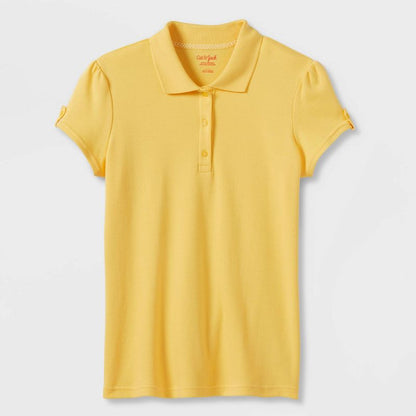 Girls' Short Sleeve Interlock Uniform Polo Shirt - Cat & Jack™