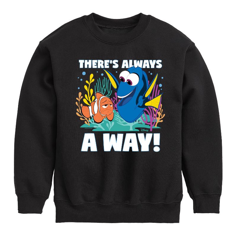 Boys' - Disney - There's Always A Way Graphic Long Sleeve Fleece Sweatshirt