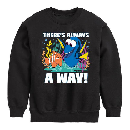 Boys' - Disney - There's Always A Way Graphic Long Sleeve Fleece Sweatshirt