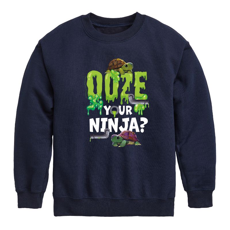 Boys' - Teenage Mutant Ninja Turtles Mutant Mayhem - Ooze Your Ninja Graphic Long Sleeve Fleece Sweatshirt