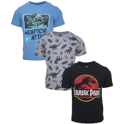 Jurassic Park 3 Pack T-Shirts Toddler to Big Kid