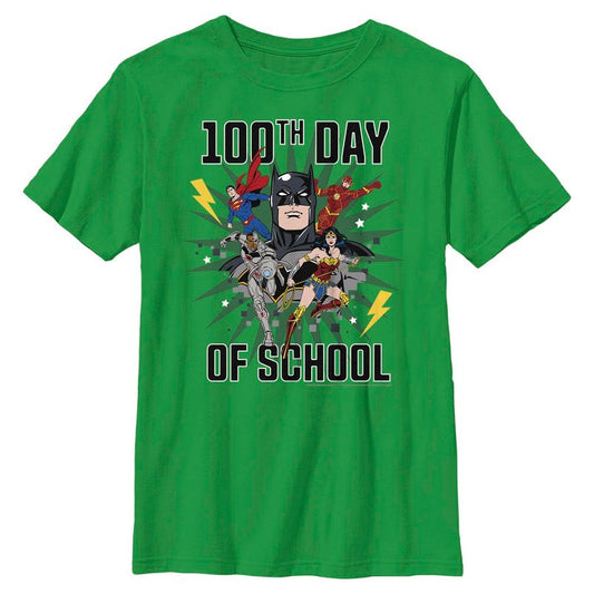 Boy's Justice League 100th Day Of School T-Shirt