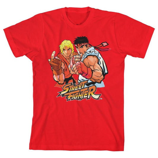 تيشيرت أحمر للأولاد من Street Fighter 4 Ken and Ryu