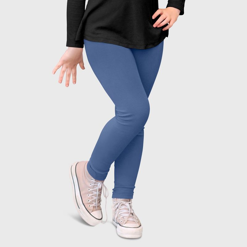 City Threads Girls 100% Cotton Leggings - USA-Made, Soft, Breathable & Sensory Friendly for Kids/Toddlers (Part 2)