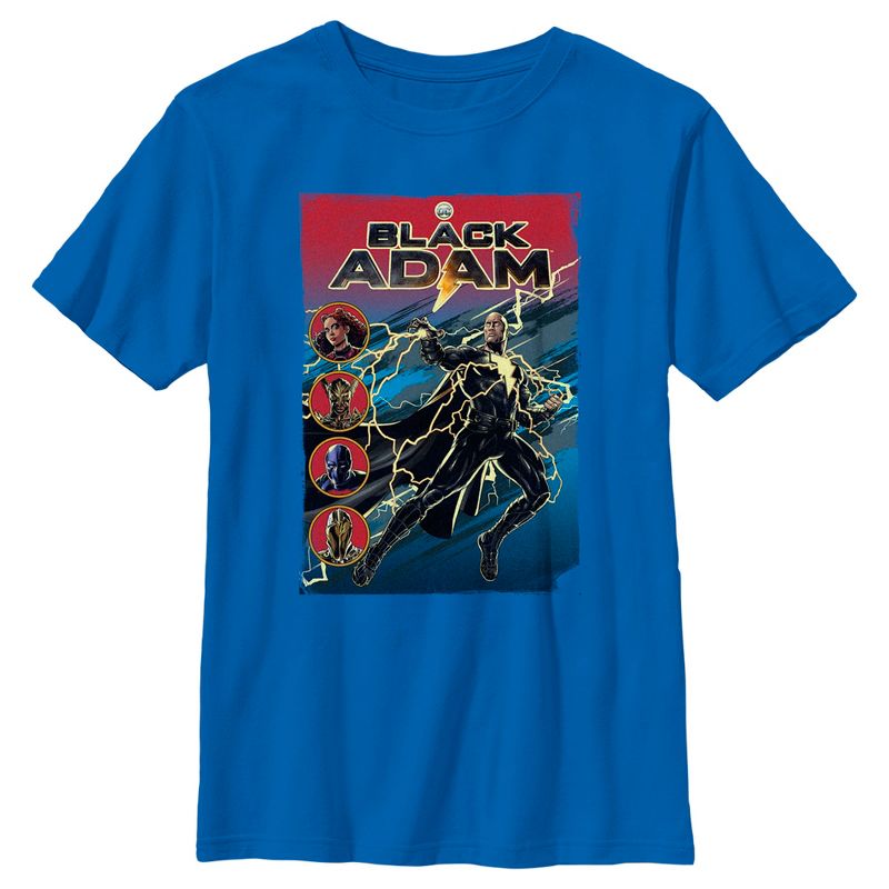 Boy's Black Adam Justice Cover T-Shirt