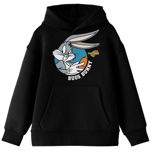 هودي مطبوع عليه شعار سبيس جام باغز باني للشباب باللون الأسود من بايوورلد