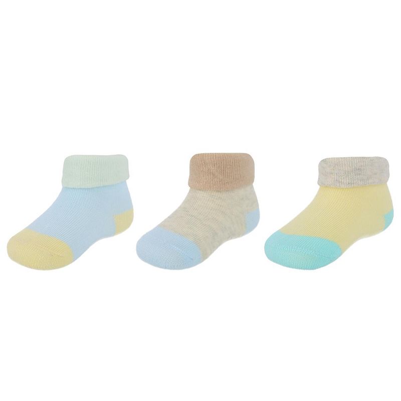 CTM Infant's Soft & Fancy Solid and Patterned Socks (3 Pack)