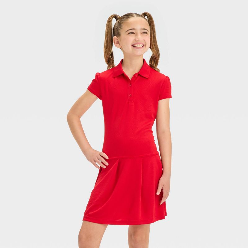 Girls' Short Sleeve Performance Uniform Dress - Cat & Jack™