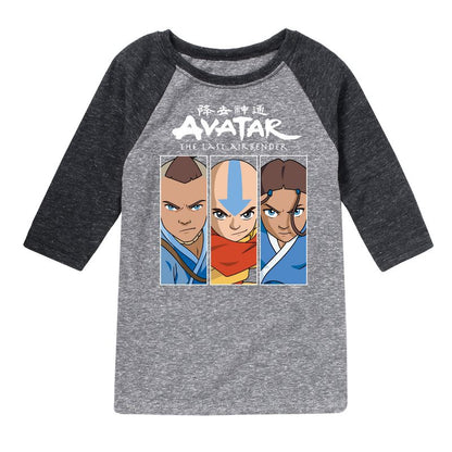 Boys' - Avatar: The Last Airbender - Sokka Aang Katara Raglan Graphic T-Shirt