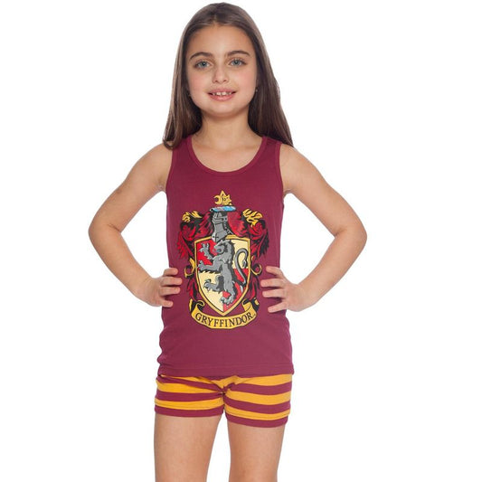 Harry Potter Girls Little Gryffindor House Crest Cotton Tank Top Pajama Short Set