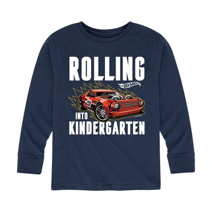 Boys' - Hot Wheels - Rolling Into Kindergarten Long Sleeve Graphic T-Shirt