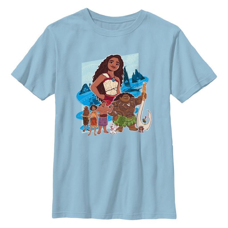 تي شيرت موانا 2 كرو بورتريه للأولاد