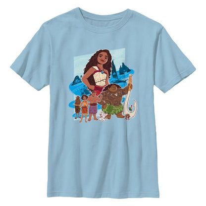 تي شيرت موانا 2 كرو بورتريه للأولاد