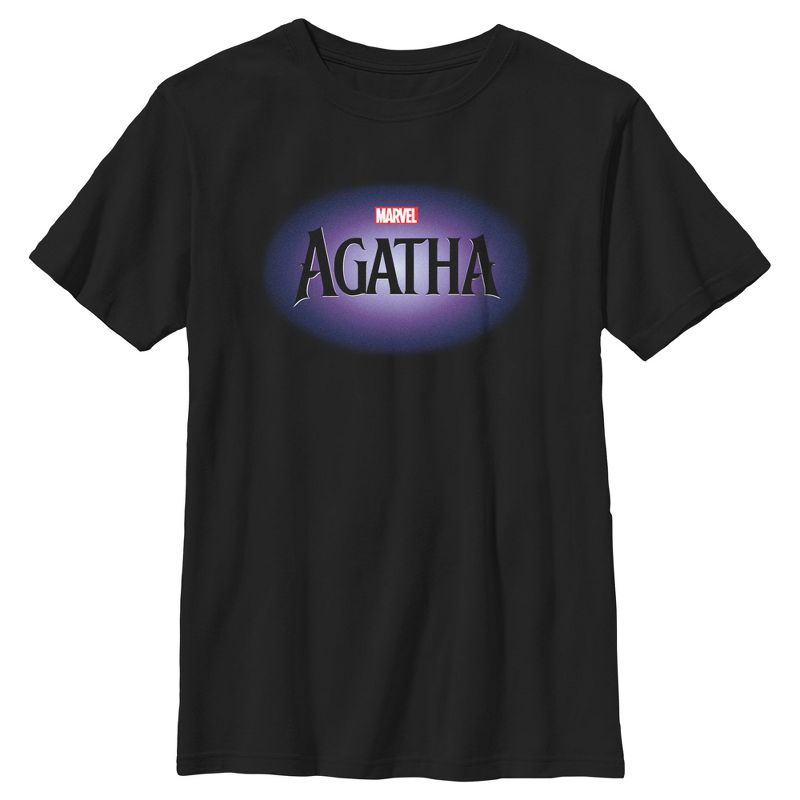 Boy's Marvel: Agatha All Along Purple Logo T-Shirt