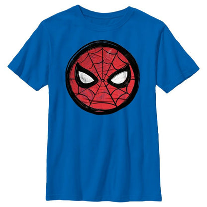Boy's Spider-Man: Beyond Amazing Mask Sketch Circle T-Shirt