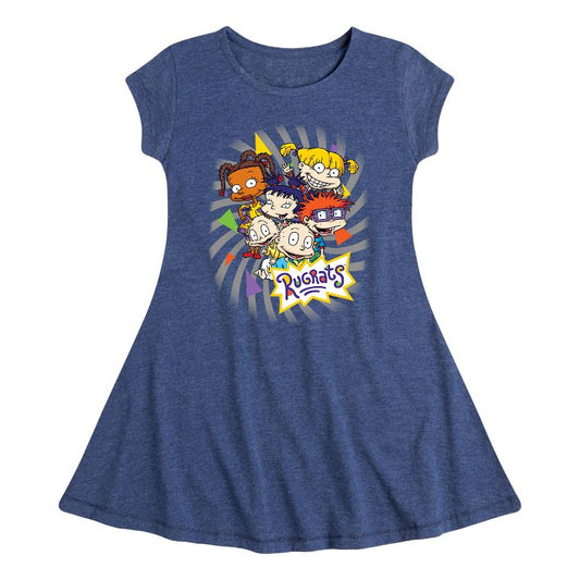 Girls' - Rugrats - Breakout Fit & Flair Cap Sleeve Dress